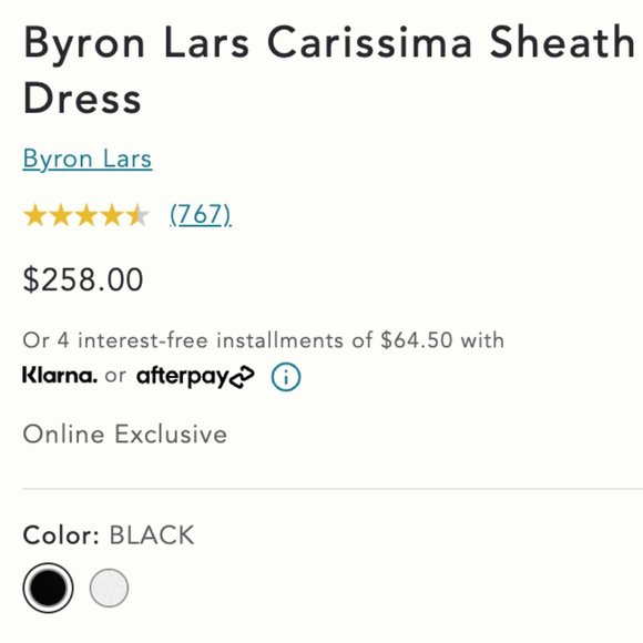 Anthropologies Top Rated and Sold Out Byron Lars Sheath Dress Black XS, S - Picture 4 of 16